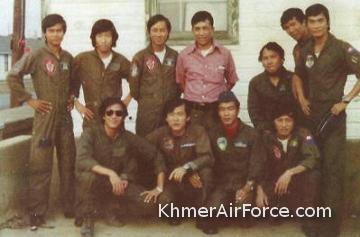 Khmer pilots in a refugee camp